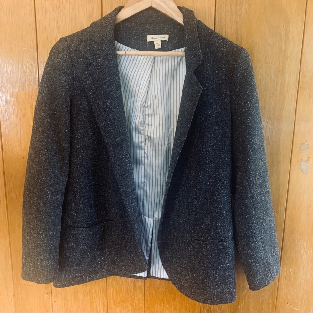 SILENCE + NOISE GREY BLAZER